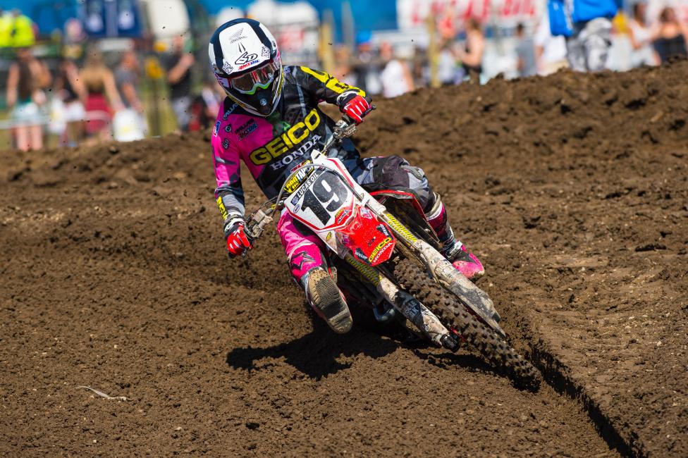 Bogle showed his usual speed on his first time on the 450.