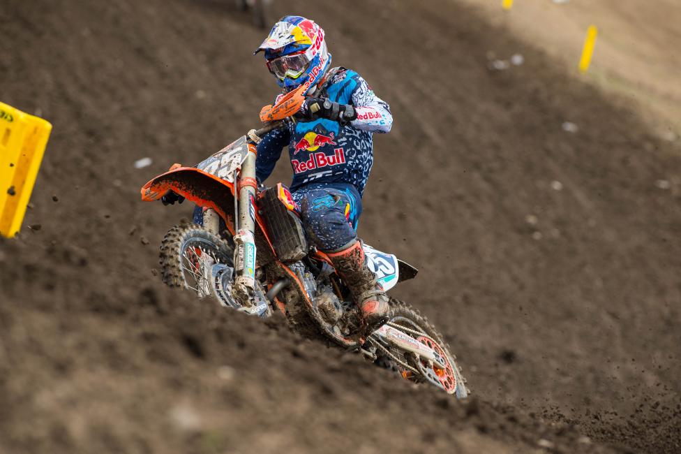 Marvin Musquin is hot on the trail of Jeremy Martin in their 250 Class title bout.