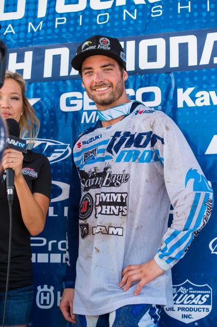 Broc Tickle was fast today and rode from behind in both motos to go 3-7 for fifth overall.