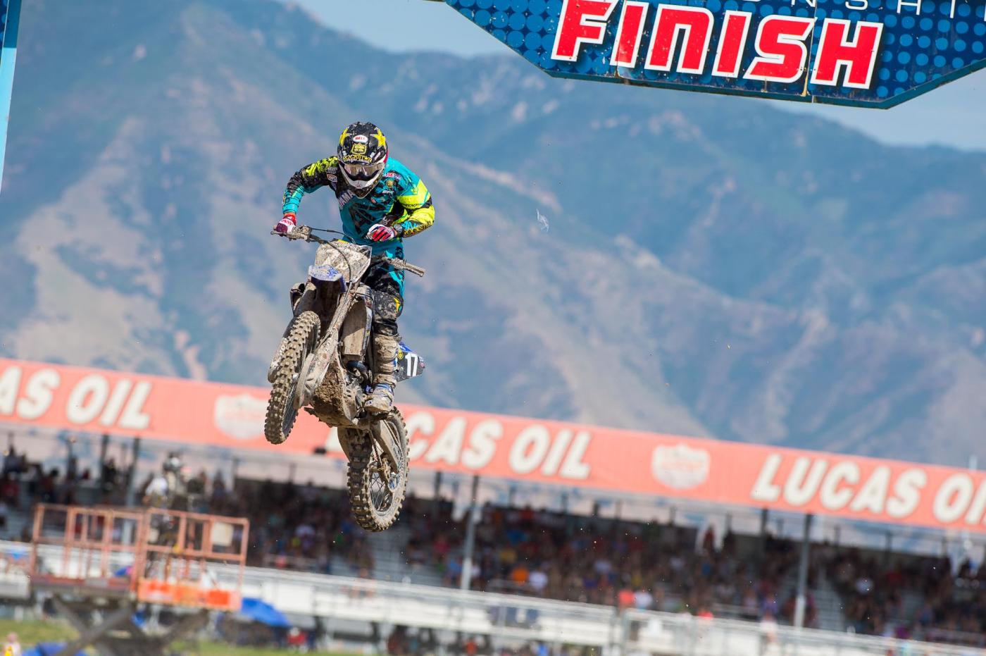 Webb was hounding Musquin for the lead in the first moto before a small tip over ended his bid for the win.