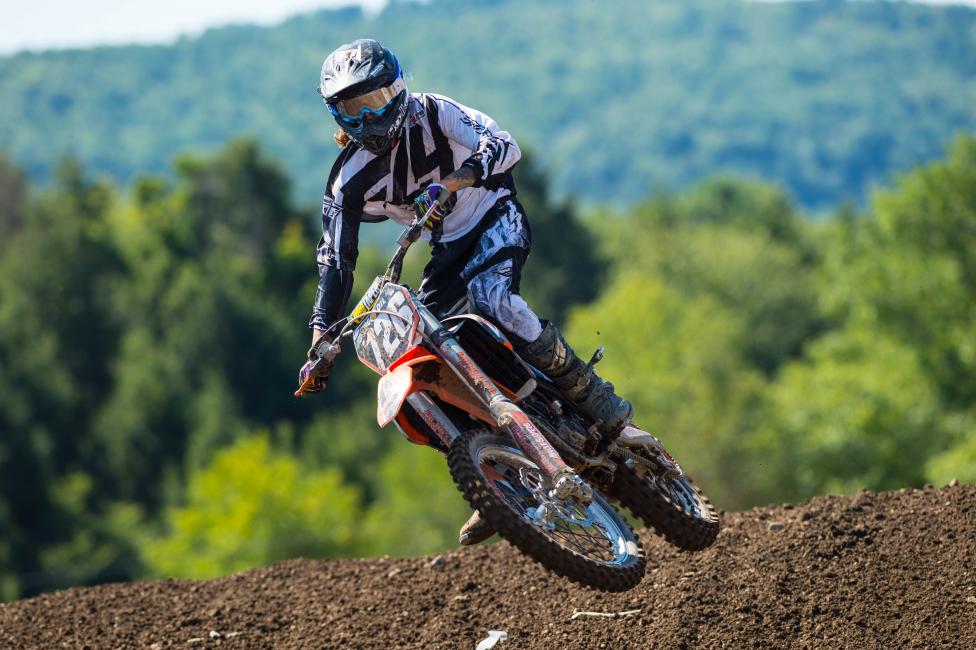 Steinke is having fun this summer on the two-stroke.