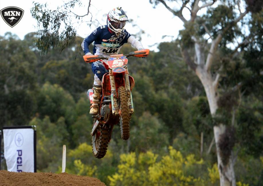 Kirk Gibbs continues to lead the MX1 series points in Australia.