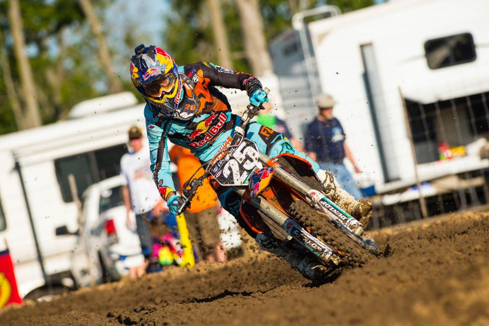 Musquin left the first moto early with a mechanical failure.