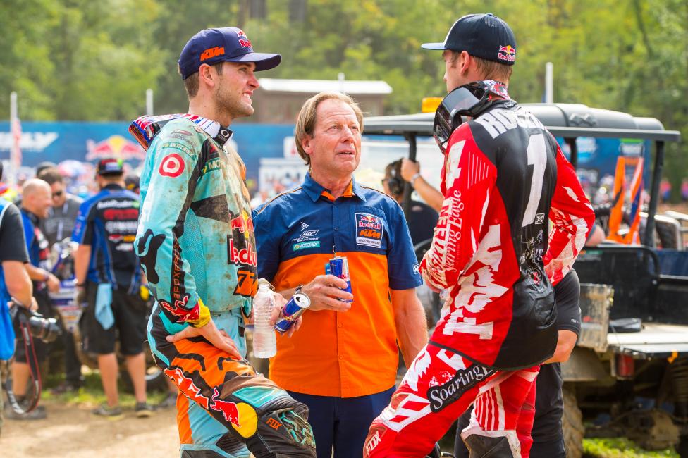 Even though he had already clinched the championship, Ryan Dungey never stopped pushing, even coming close to taking the win from Ken Roczen, his old teammate, in the second moto at Ironman.