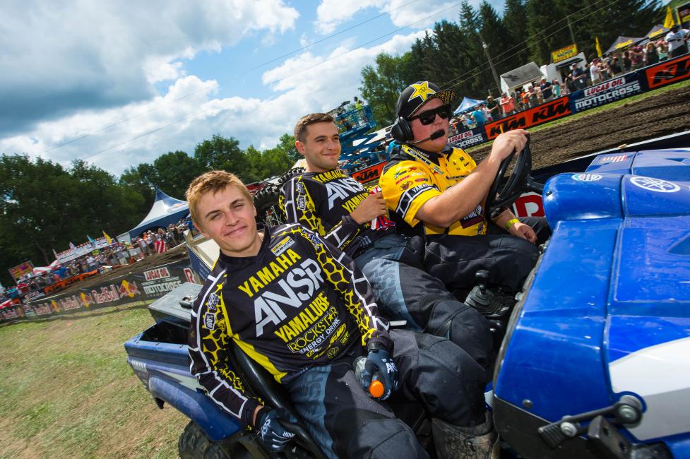 Yamalube/Star Racing Yamaha teammates Jeremy Martin (front) and Cooper Webb (middle) make up two of the three racers attending the Motocross of Nations.