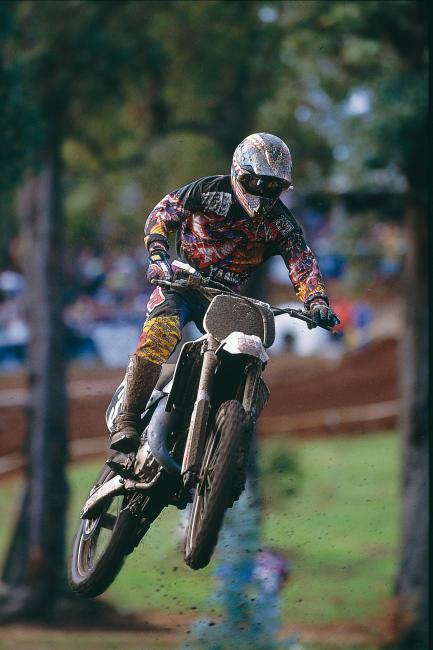 Jeff Emig battled with Stefan Everts in one moto and then almost crashed out of the other in his first of six straight Team USA appearances.