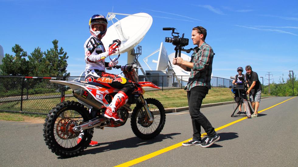 Dungey brought his bike along for the day.
