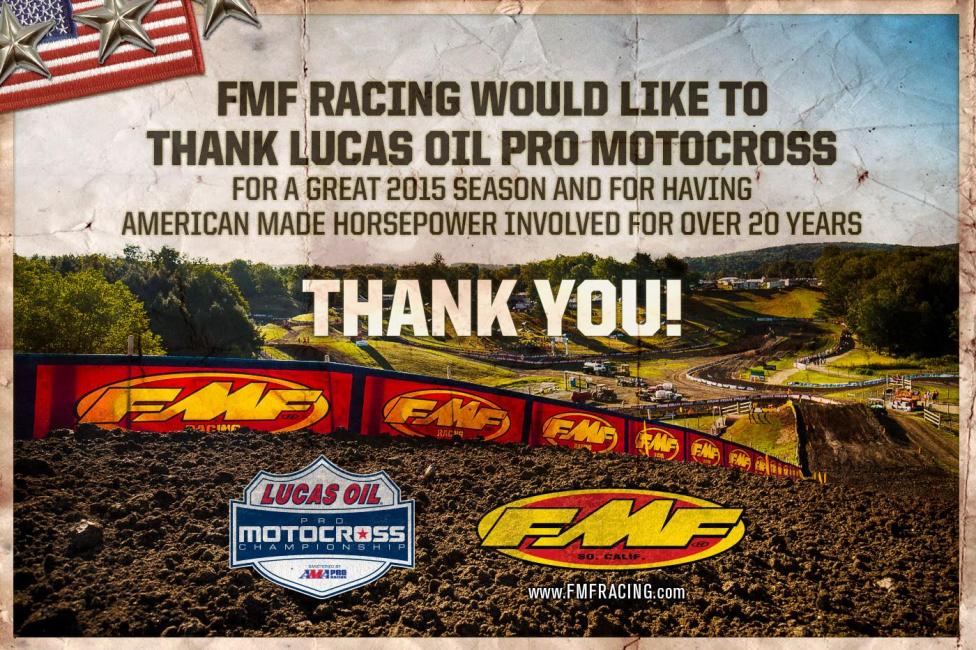 FMF made this cool ad to celebrate 20 years of supporting AMA Motocross.