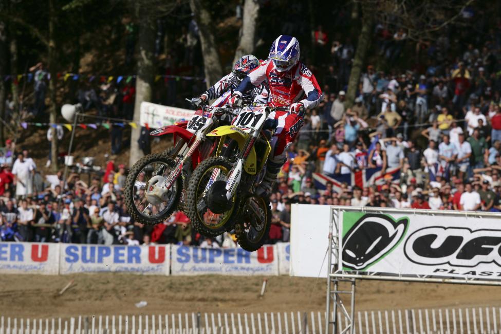 RC pulled away at an insane rate in both motos in France.