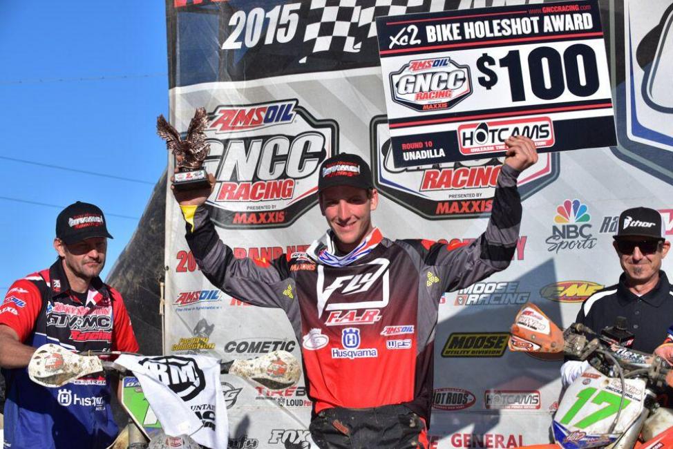 Nick Davis claims XC2 Holeshot and second place.