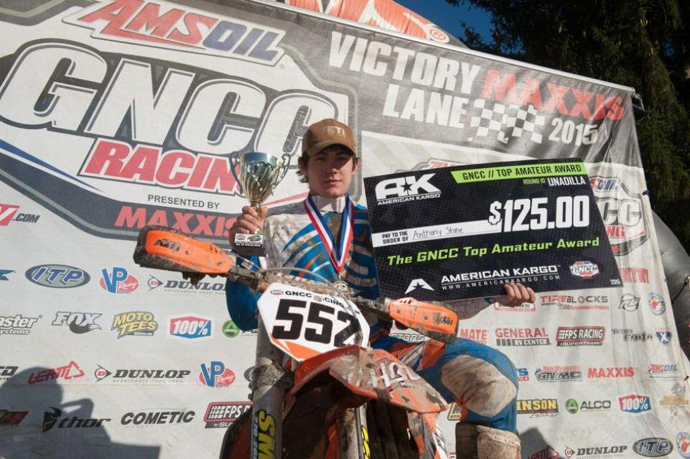 Anthony Stone takes home the Top Amateur Award.