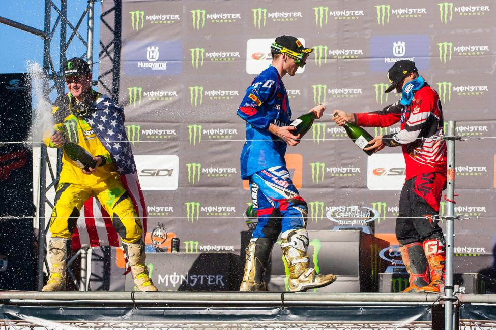 Josh Grant placed second overall in his last race with Monster Energy Kawasaki.