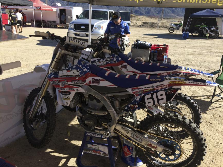 Weishaar's setup at the USGP.