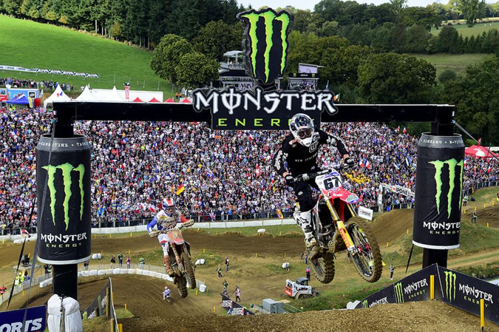 Ben Townley (67) rode a time machine by leading the MXGP heat. A decade ago, he shadowed Ricky Carmichael on this track and made a name for himself.