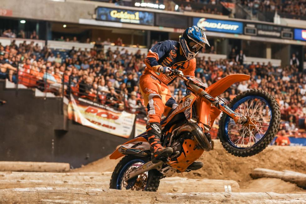 Cody Webb took home the Endurocross win in Sacramento. We'll have the updated standings when they become available.