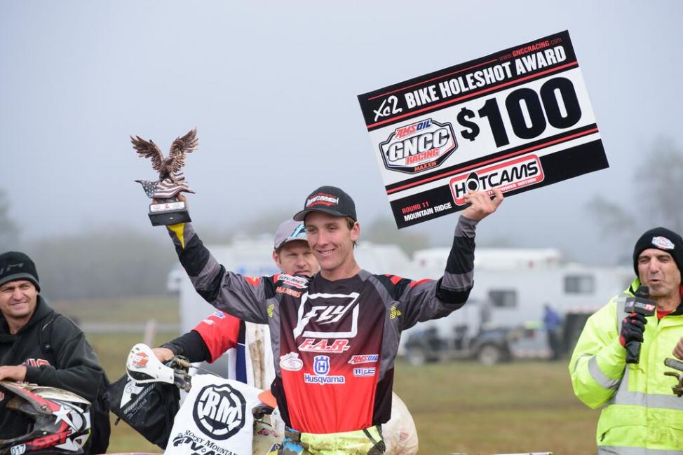 Nick Davis takes home the $100 Hot Cams Holeshot Award and XC2 class win.