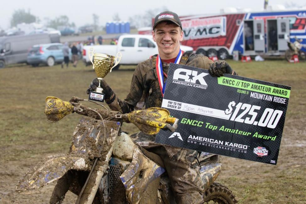 Mason Atherton claims his first American Kargo Top Amateur Award.