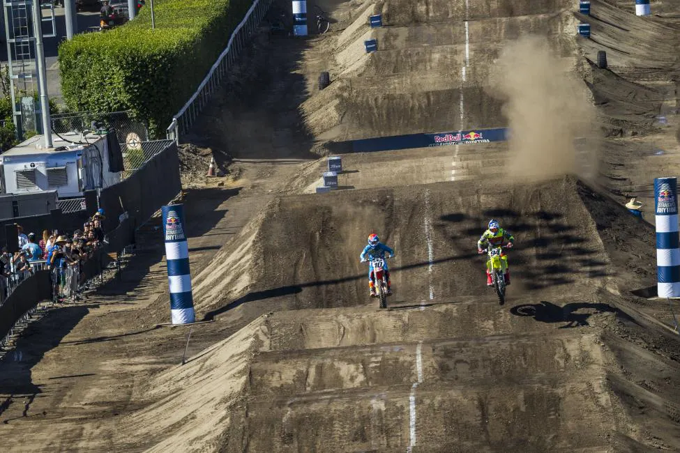 Justin Brayton showed great speed, especially in the whoops, but was edged by event newcomers Roczen and Dungey.
