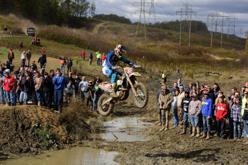 Strang jumps over the infamous mudhole.