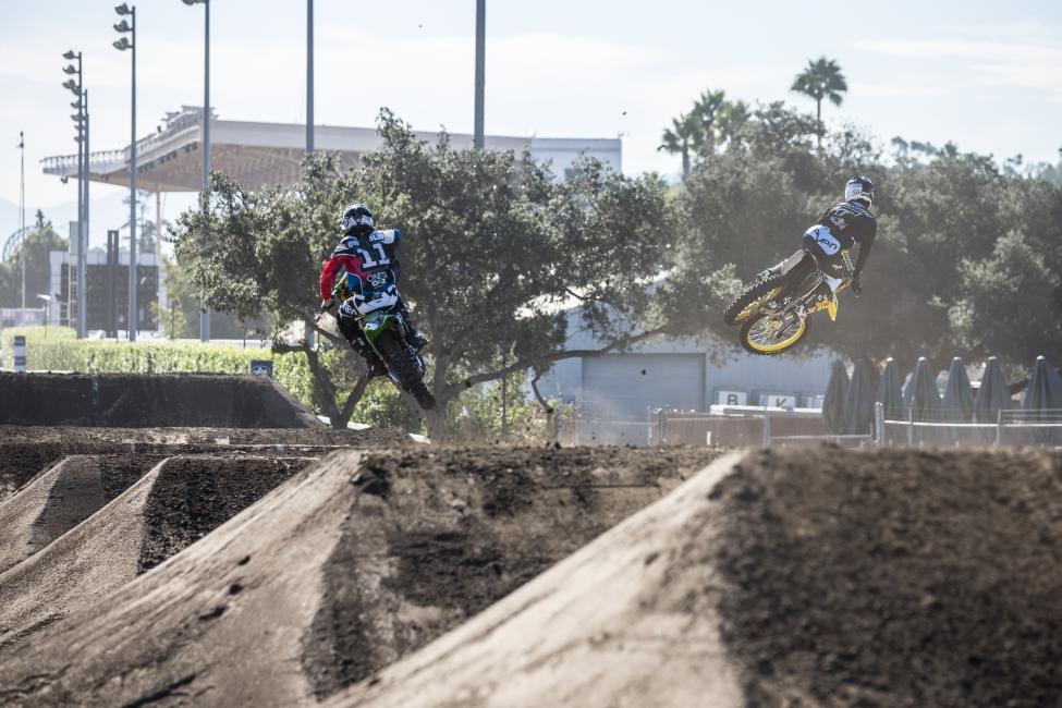 Chisholm raced against James Stewart in Red Bull Straight Rhythm practice.