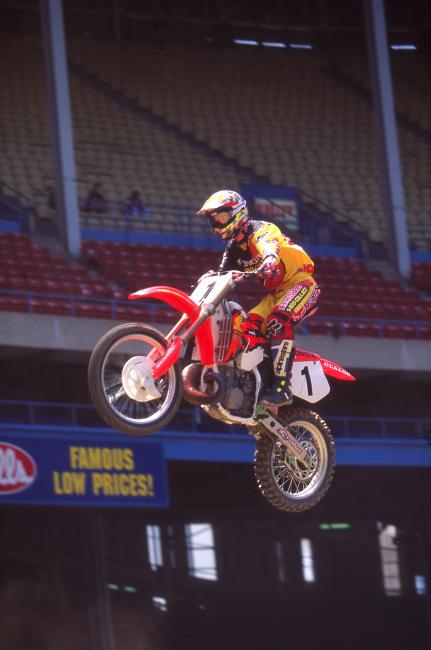 Jeremy McGrath literally got tired of people saying he couldn't win outdoors. He got serious in 1995 and added the 250 national Motocross title to his supercross collection.