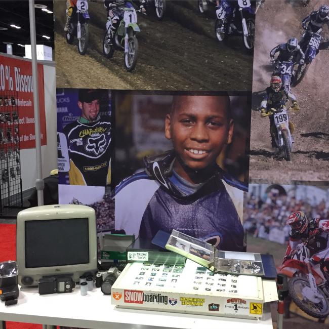 Jordan Roberts built a very cool replica 1998 Racer X office for the AIMExpo. That was the year we started printing the magazine.