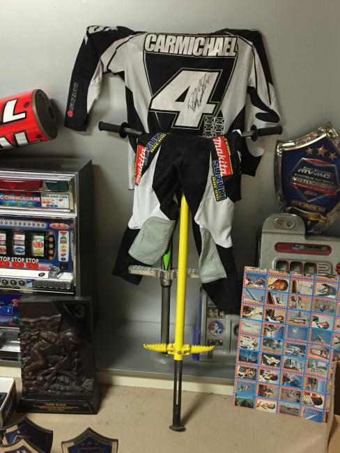 Halloween Idea #5: Dress up as Ricky Carmichael, the year the shock broke on his Suzuki.