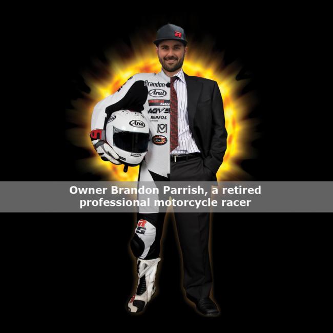 Halloween Idea #6: Go as Brandon Parrish (@RiderSurance) does: Half-racer, half business casual.