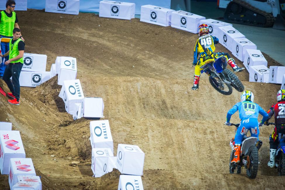 Nicoletti pulled the holeshot in the main event on Friday and was leading before suffering an unfortunate crash.