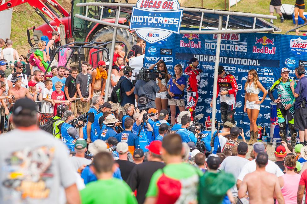 This is a common site at every stop on the Lucas Oil Pro Motocross series.