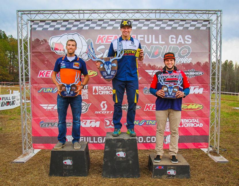 From left: Mullins, Strang and DuVall made up the podium in South Carolina.