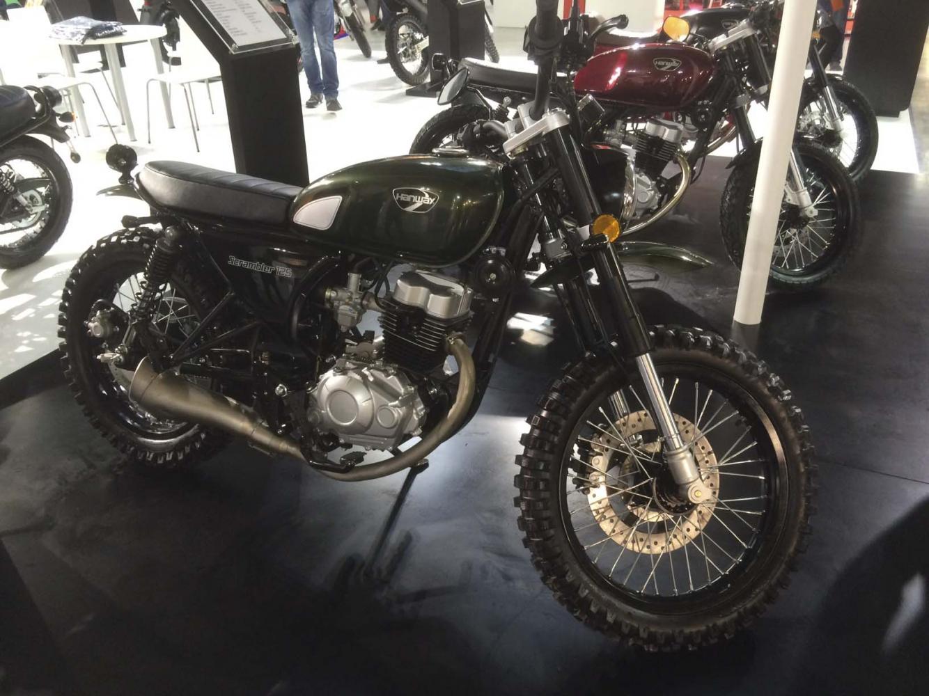 The retro-Scrambler design is so hot right now. You know something has arrived when you get a Chinese knock-off version.