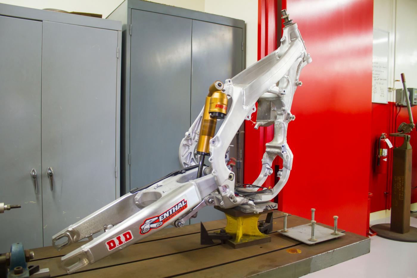 A skeleton near a closet.