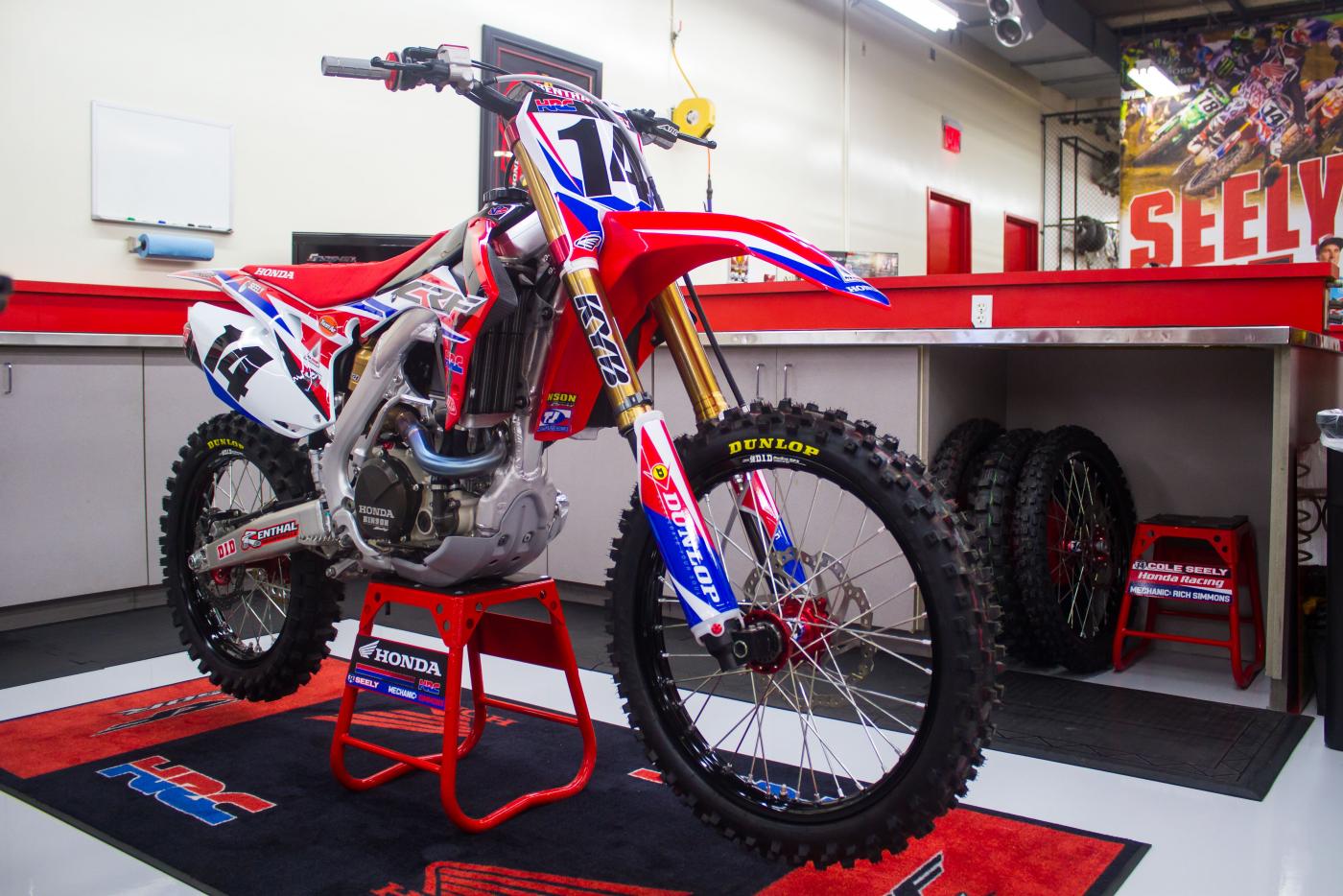 Seely's bike with that pile of plastic on it.