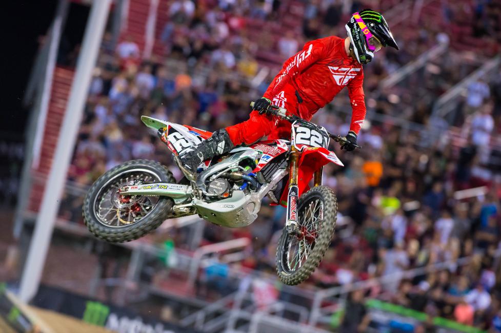 Worth rode for Motosport.com Crossland Honda at the Monster Energy Cup where he finished sixteenth overall in Amateur All-Stars.