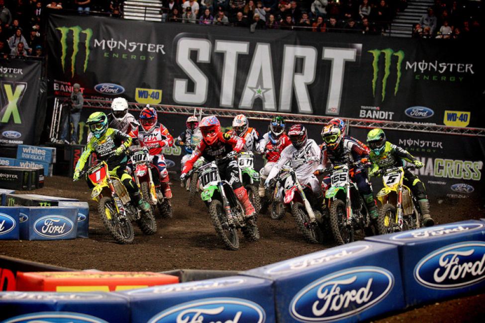 Ramette (1) led the way in the first round of British arenacross racing