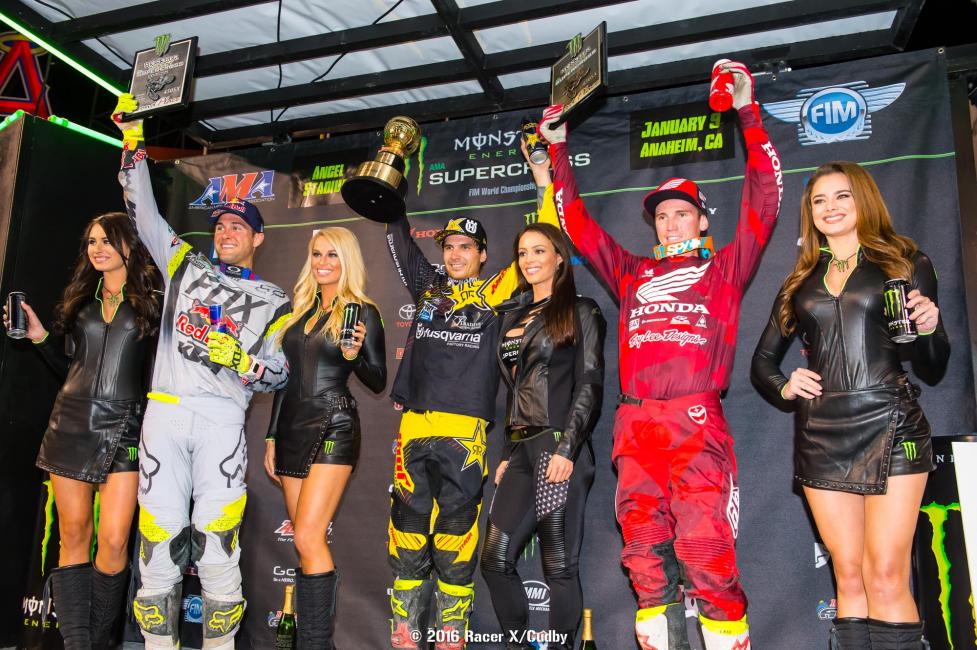 Jason Anderson found some crazy speed a few laps in, while Dungey overcame a crash to take over second on the final lap.