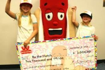 Wienerschnitzel Presents Donation to the McGrath Family to Benefit Be The Match