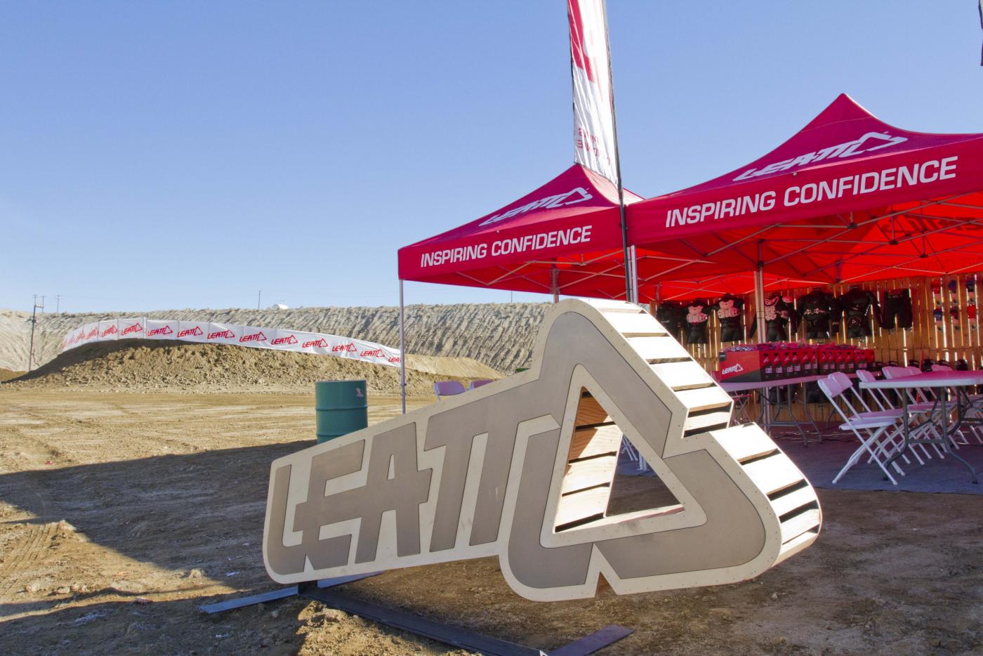 Leatt welcomes the media to a private ride day at LACR in Palmdale, CA.