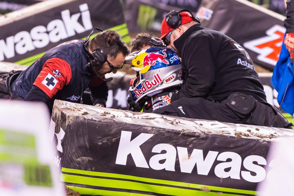 James Stewart hit the ground hard in the main event and is questionable for San Diego tomorrow night.