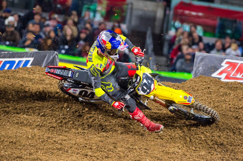 A crash relegated Roczen to a sixth in San Diego. But he was really fast down the stretch, as you'll see below.