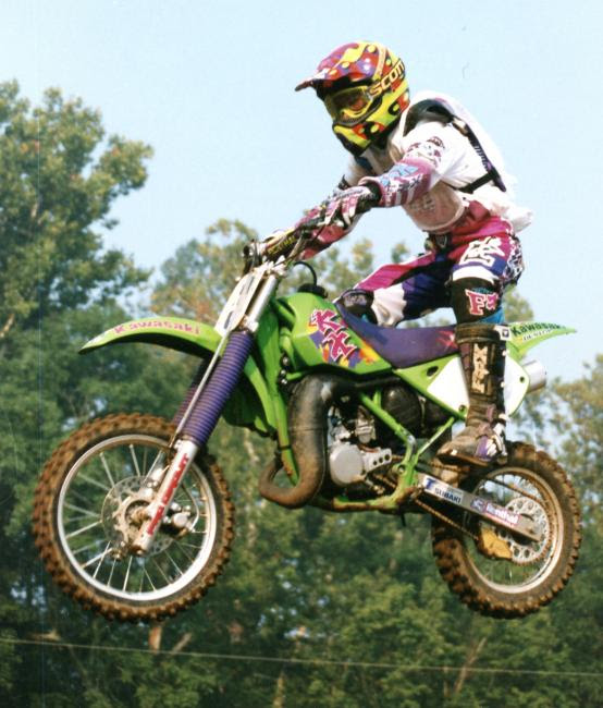 Nick Wey racing at Loretta Lynn's in 1994. Wey won eight AMA Amateur National Motocross Championships.