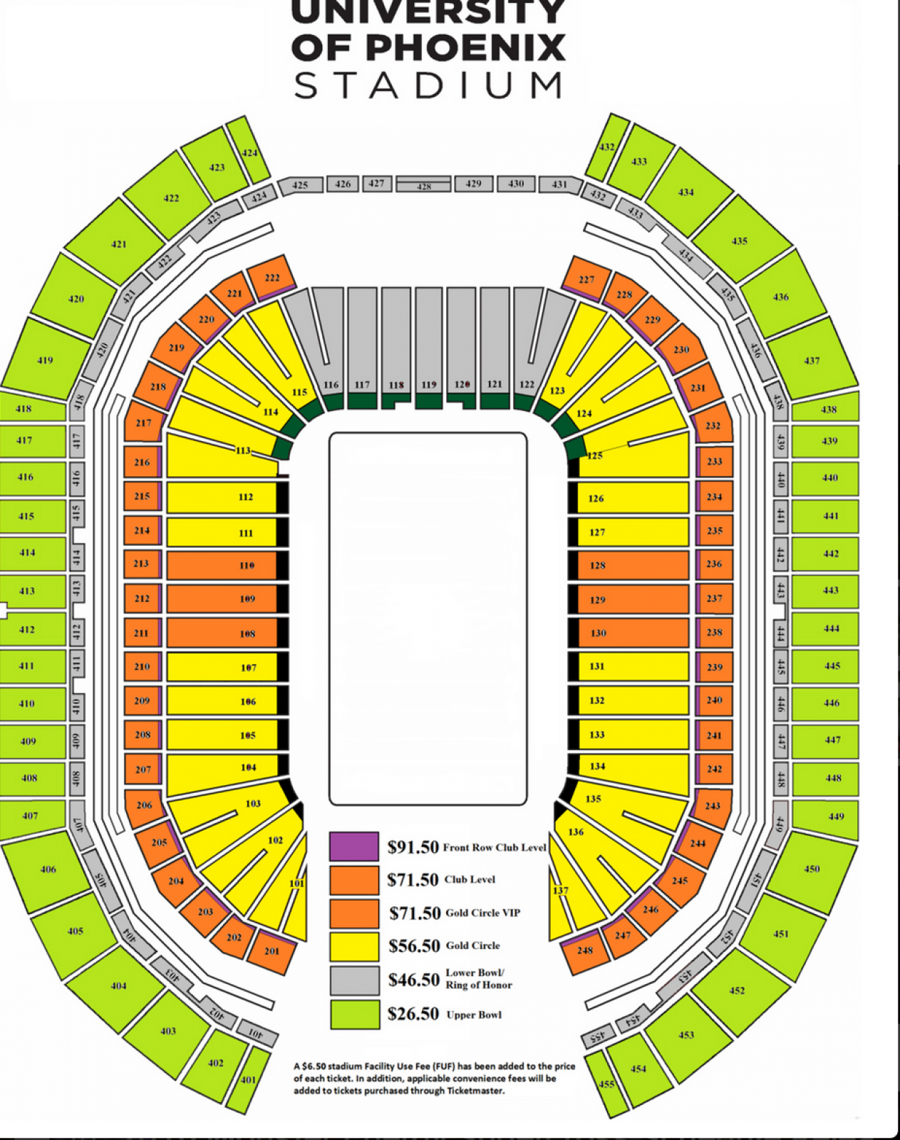 Glendale Stadium Seating Chart