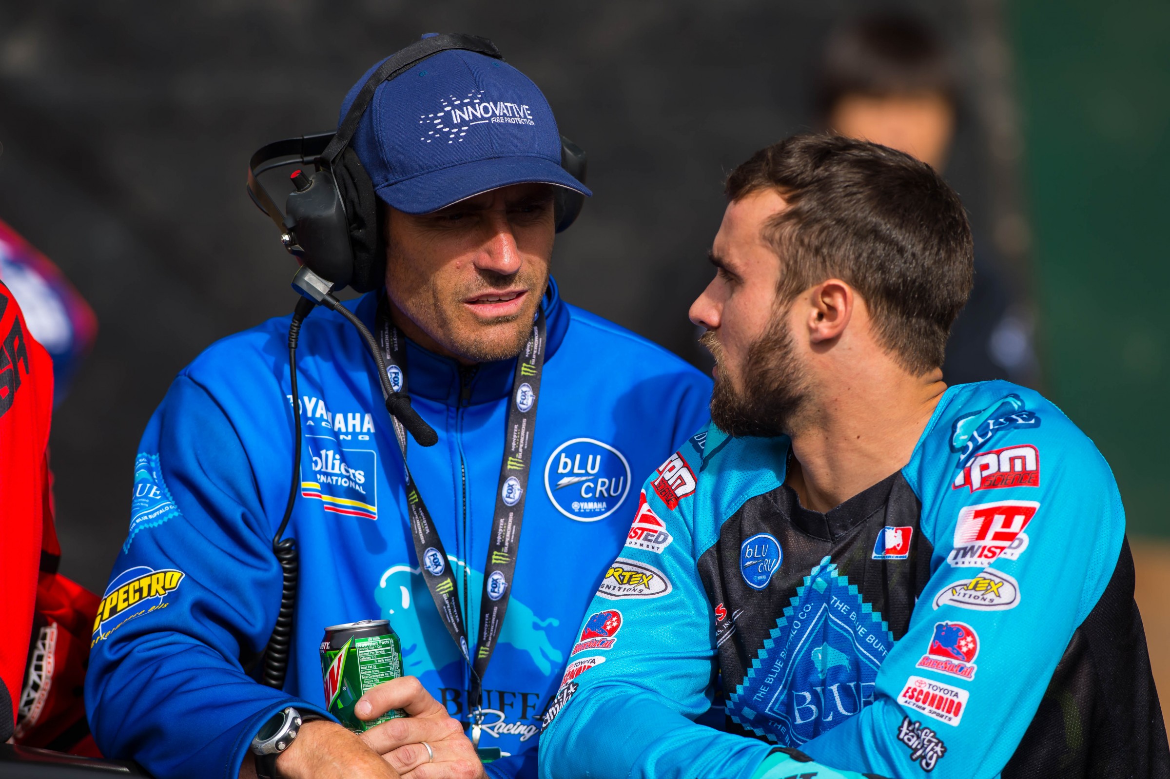 Michael Leib (right) is back racing after last year’s injury, and he’s also building a business with Canvas MX.