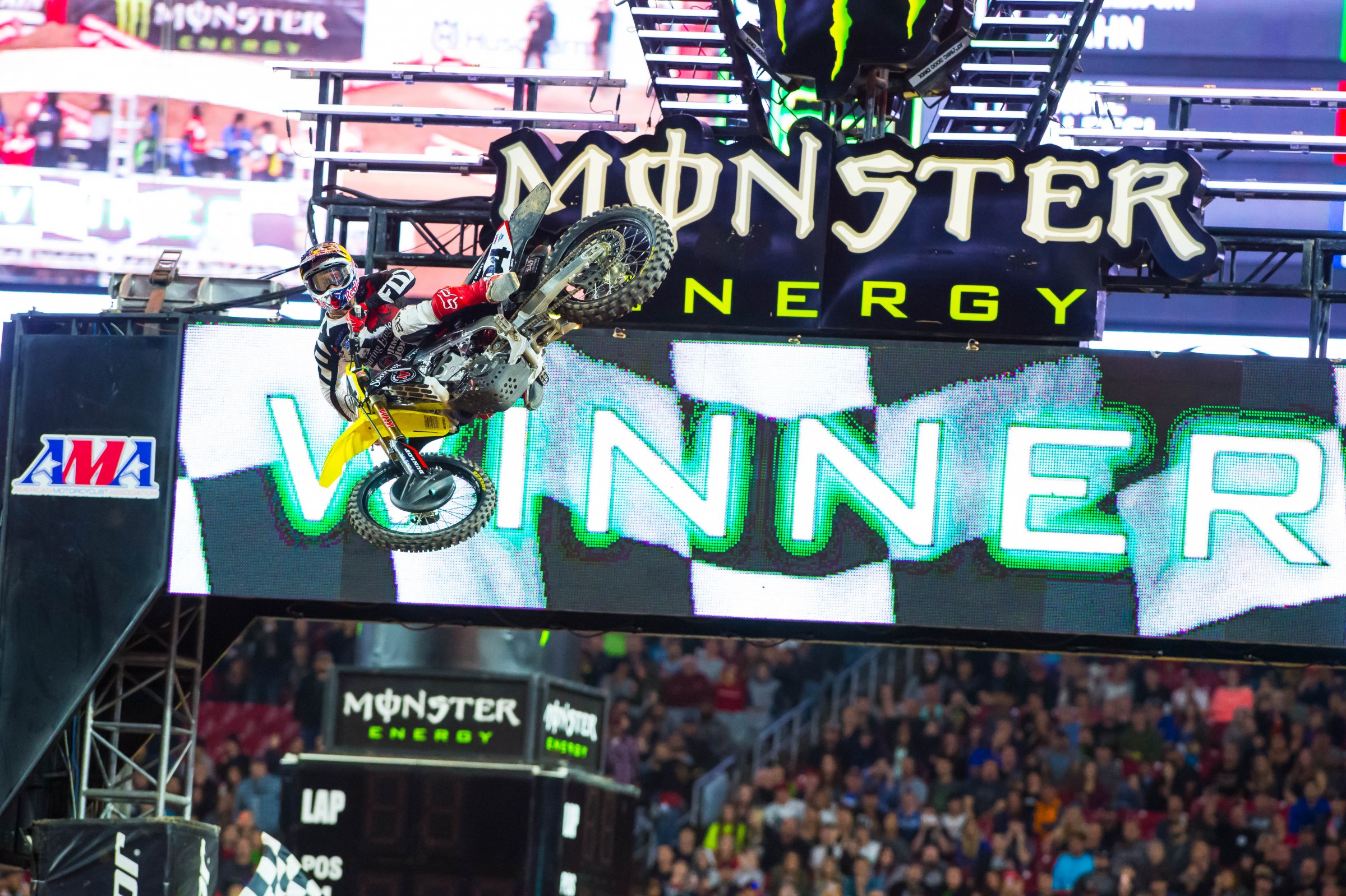 Roczen moved into second in points, twenty-one behind Ryan Dungey.