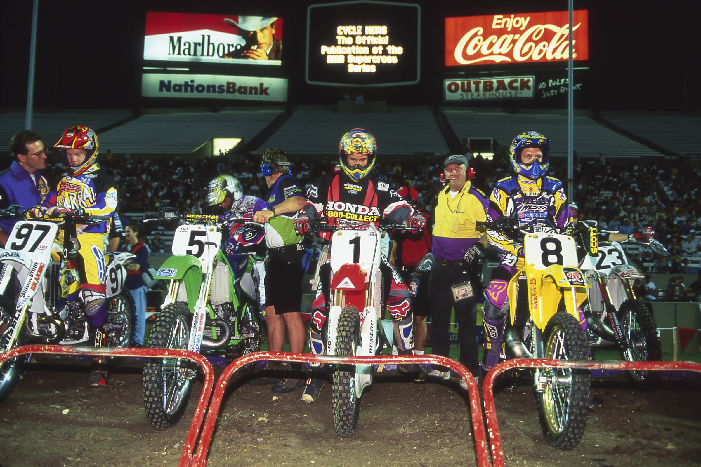 Jeremy McGrath on his way to one of his 13 straight wins in 1996.