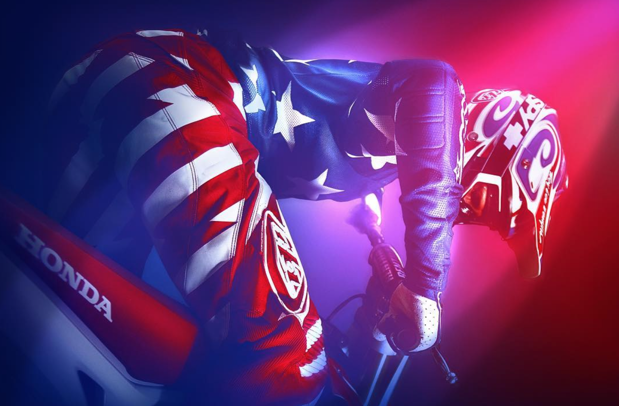Looks like Troy Lee went all Stars & Stripes for Cole Seely's San Diego look.