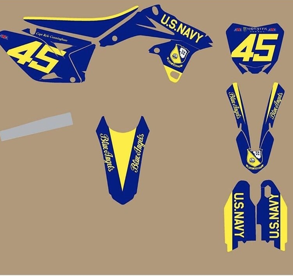 Team Motorcycle Superstore's Kyle Cunningham with a nod to the U.S. Navy's legendary Blue Angels. You won't believe this bike when you see it.