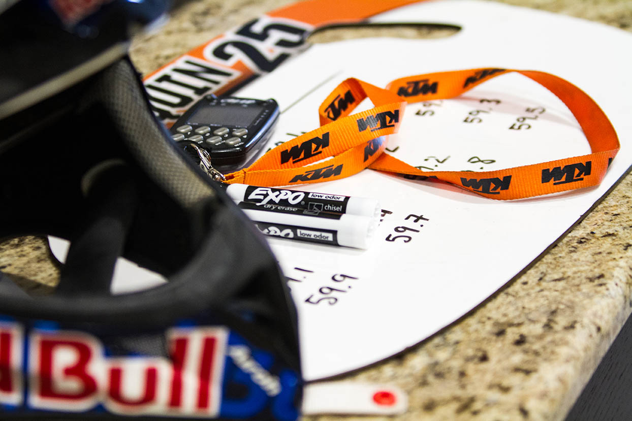 Marvin's lap times--all in the 59s. But why can't they all be a 59.1? That's the rabbit they're chasing.