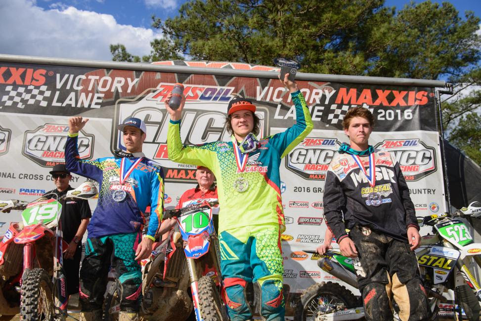 XC2 Podium: (2) Jesse Groemm, (1) Trevor Bollinger, (3) Layne Michael